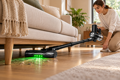 Self-Standing Cordless Vacuum Cleaner with LED Display (55kPa)