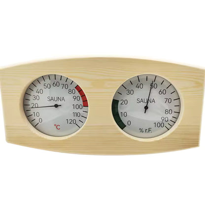 Wood Sauna Thermometer and Hygrometer Wall Mount Gauge