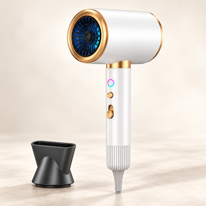 High-Speed Hair Dryer with LED Temperature Halo & Styling Attachments