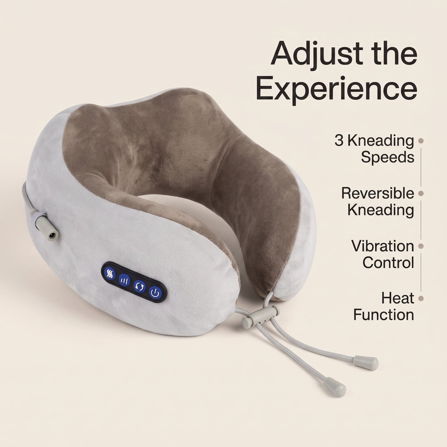 Heated U-Shaped Kneading Neck Massager with Vibration
