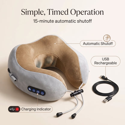 Heated U-Shaped Kneading Neck Massager with Vibration