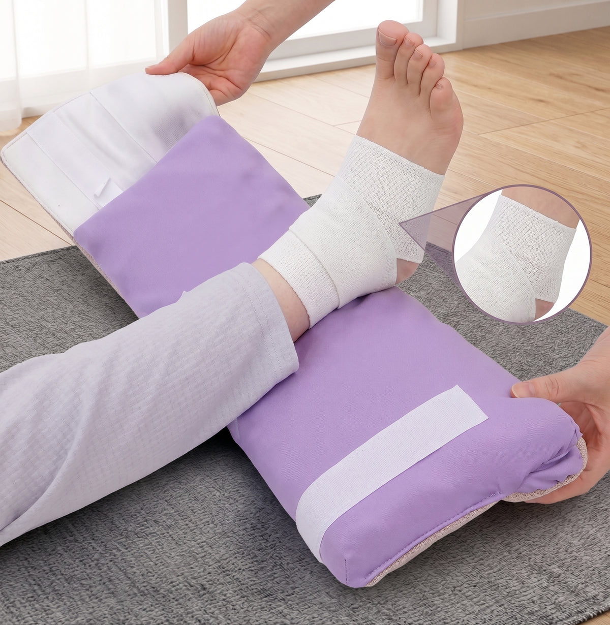 Heel Elevation Cushion with Egg-Crate Foam Wraparound Design