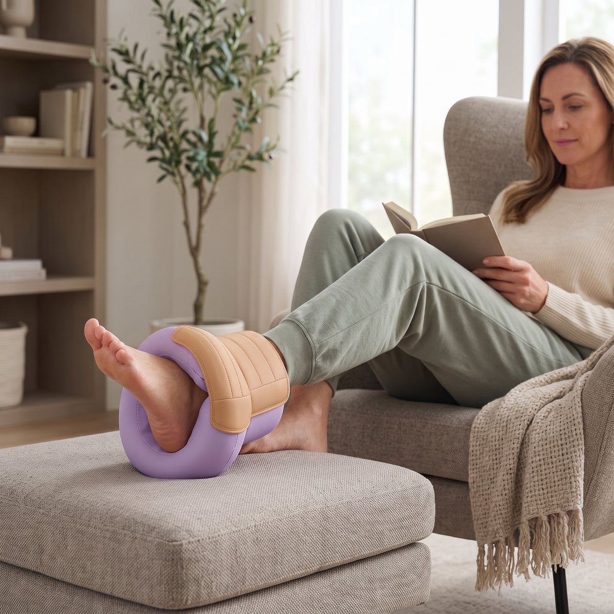 Heel Elevation Cushion with Egg-Crate Foam Wraparound Design