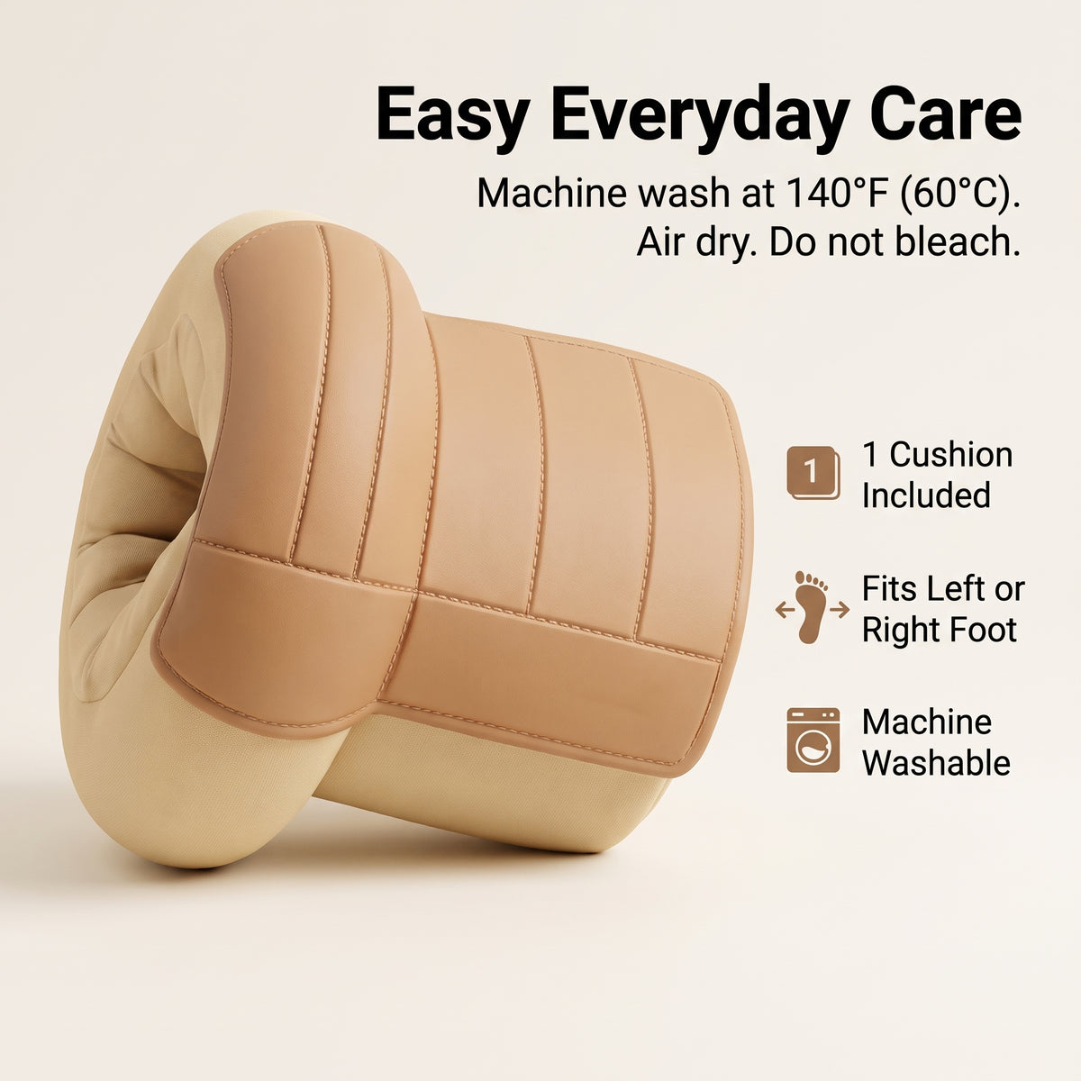 Heel Elevation Cushion with Egg-Crate Foam Wraparound Design