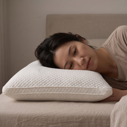 High-Rebound Sleeping Pillow with Breathable Knit Cover