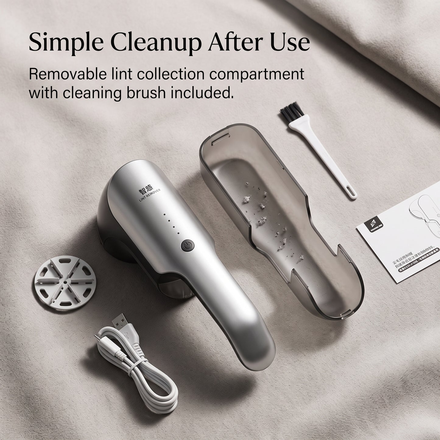 High-Speed 6-Blade Electric Fabric Shaver & Lint Remover 12,600 RPM
