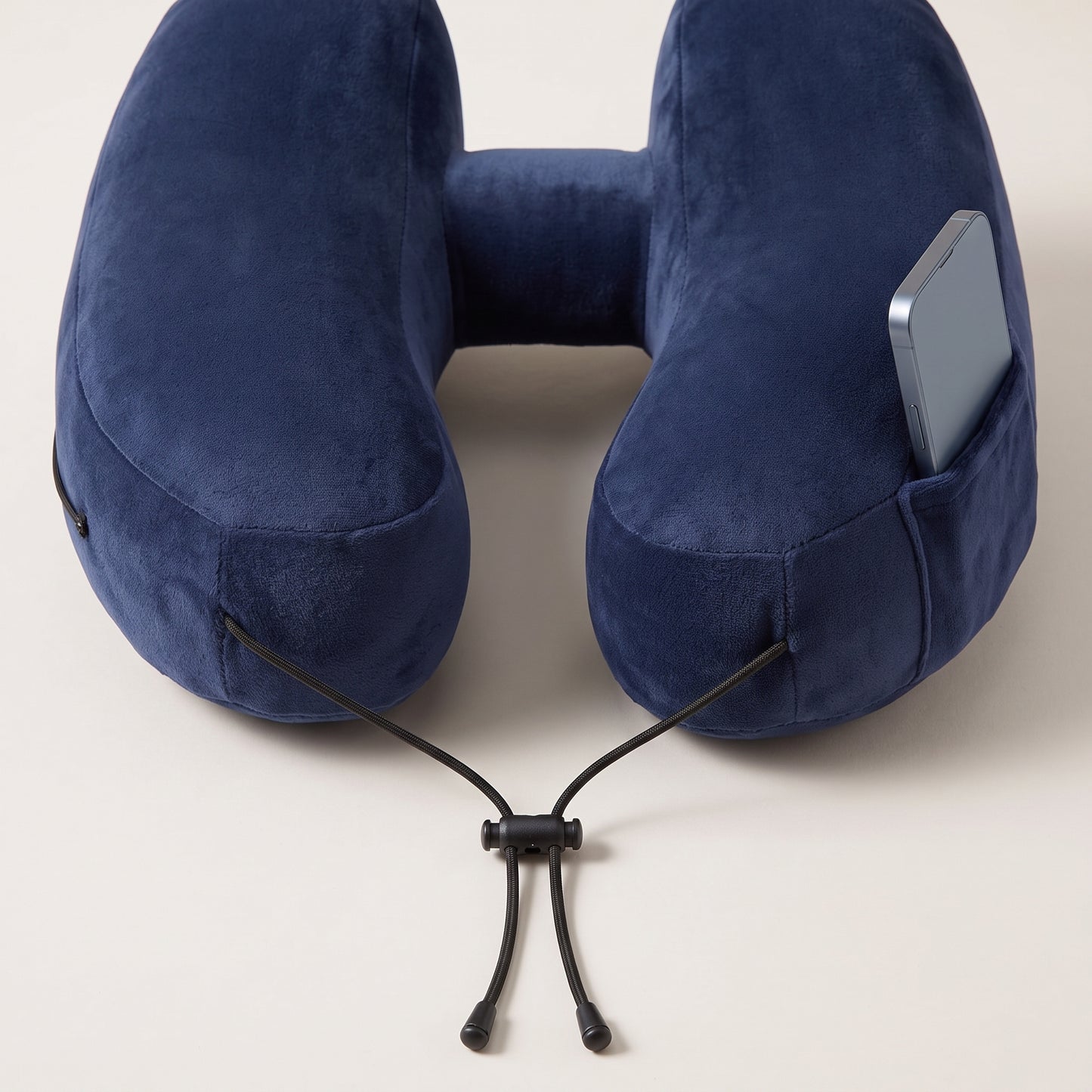 Inflatable Hooded Travel Neck Pillow with Removable Blackout Hood