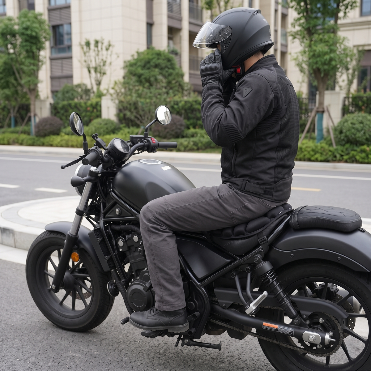 Inflatable Motorcycle Air Seat Cushion with Ventilated Cell Design