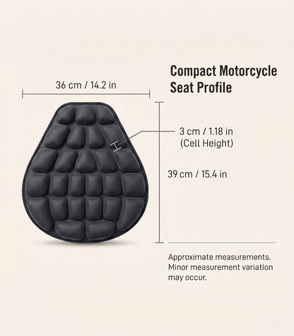 Inflatable Motorcycle Air Seat Cushion with Ventilated Cell Design