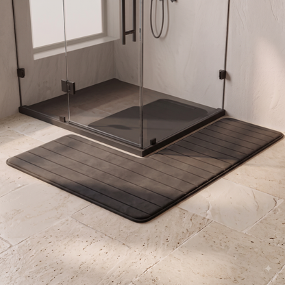 L-Shaped Absorbent Non-Slip Bathroom Floor Mat