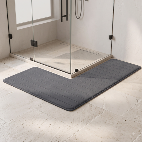 L-Shaped Absorbent Non-Slip Bathroom Floor Mat