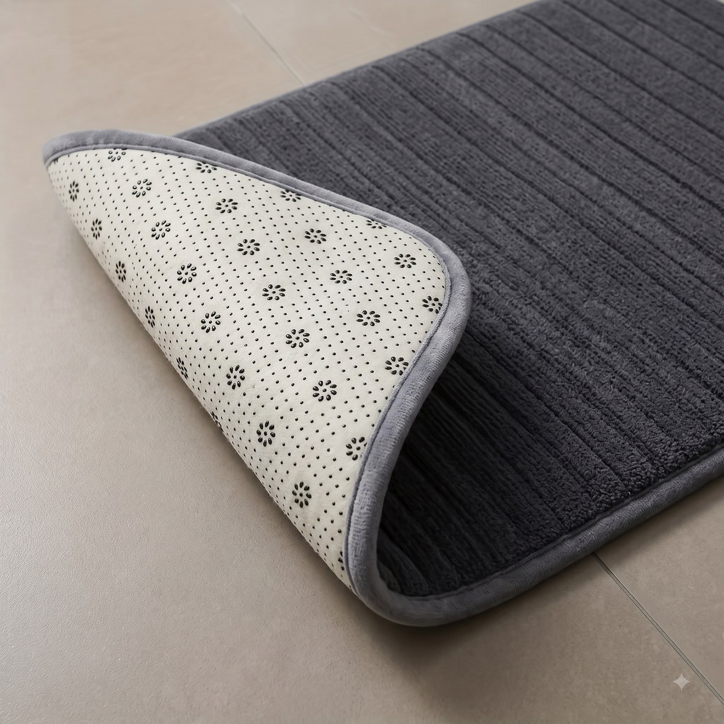 L-Shaped Absorbent Non-Slip Bathroom Floor Mat