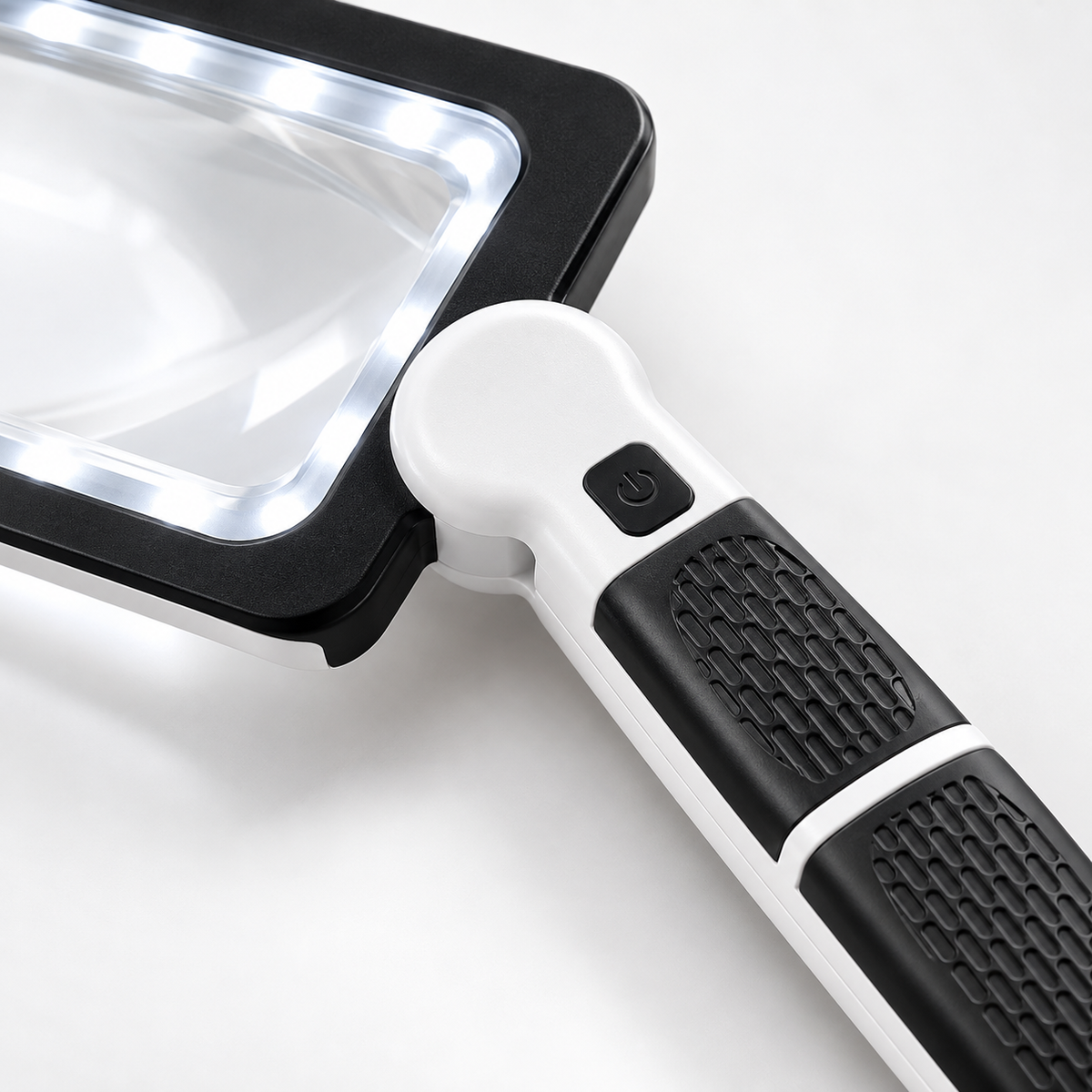 5X Large-View 48-LED Reading Magnifier with Adjustable Folding Handle