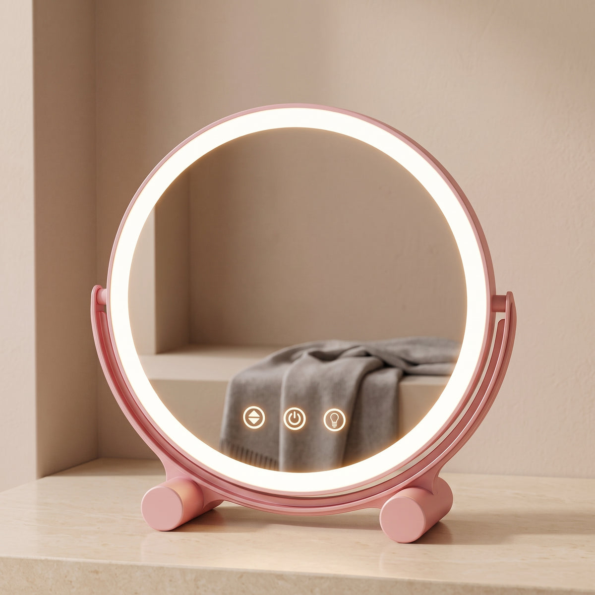 LED Vanity Mirror with 3 Light Modes & Adjustable Angle
