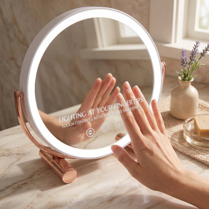 LED Vanity Mirror with 3 Light Modes & Adjustable Angle