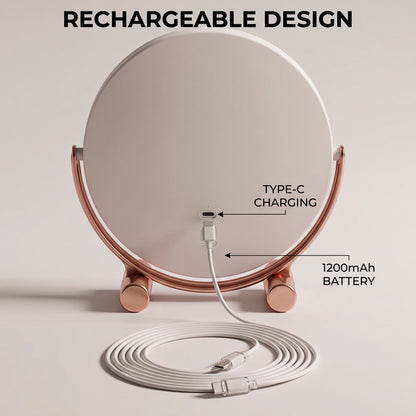 LED Vanity Mirror with 3 Light Modes & Adjustable Angle
