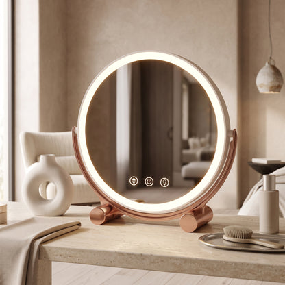 LED Vanity Mirror with 3 Light Modes & Adjustable Angle