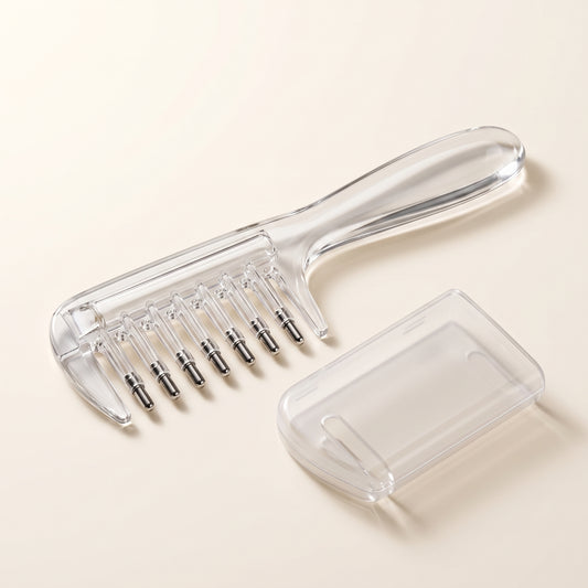 Liquid Dispensing Scalp Comb with 7 Ball-Tip Applicators