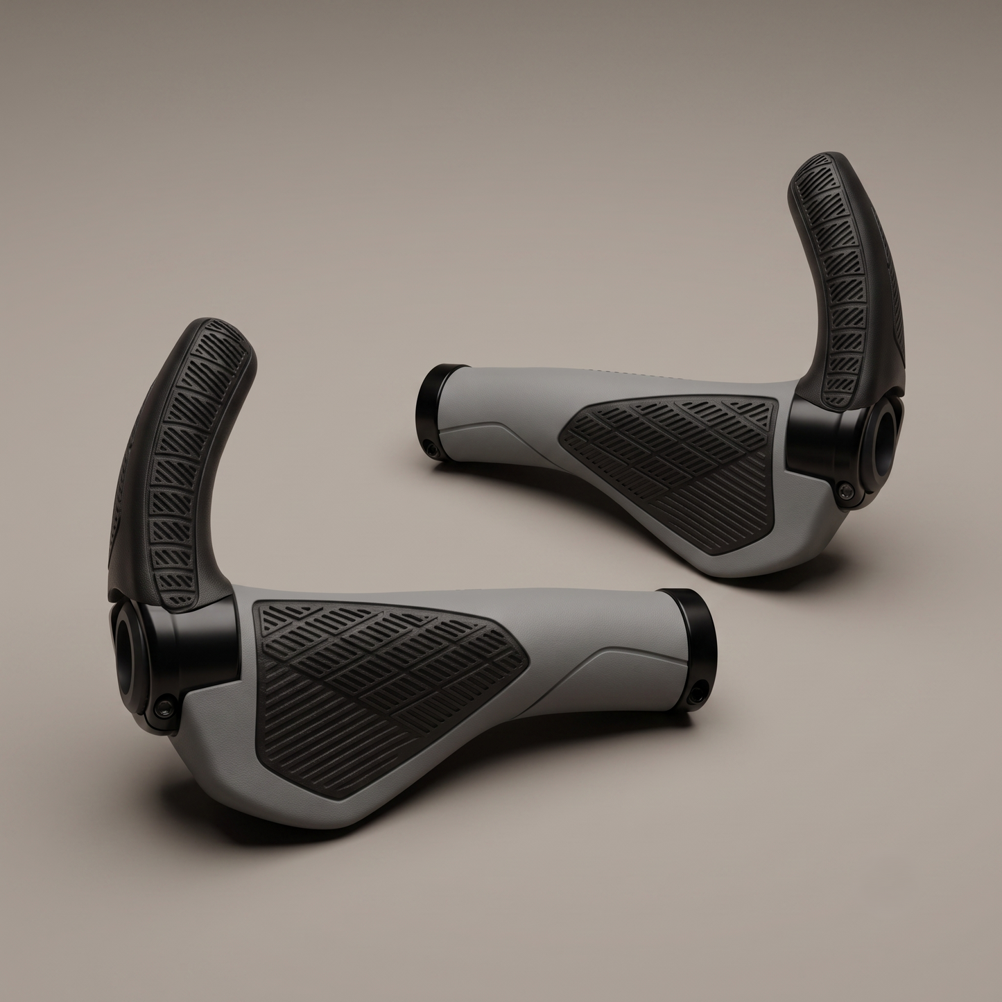 Ergonomic Lock-On Bicycle Grips with Adjustable Bar Ends