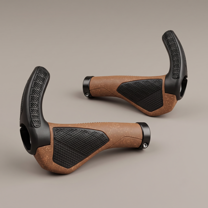 Ergonomic Lock-On Bicycle Grips with Adjustable Bar Ends