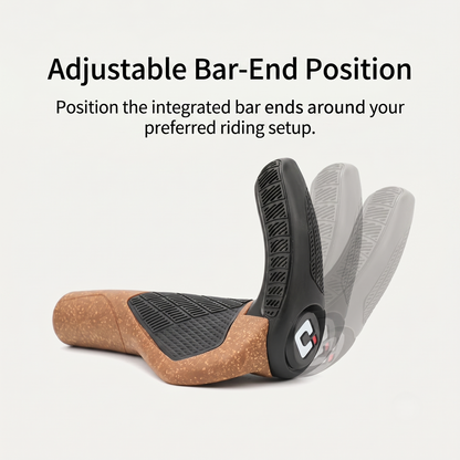 Ergonomic Lock-On Bicycle Grips with Adjustable Bar Ends