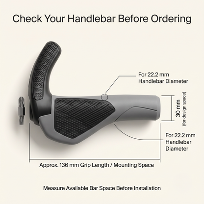 Ergonomic Lock-On Bicycle Grips with Adjustable Bar Ends