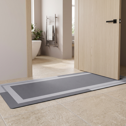 Low-Profile Bathroom Runner Mat with Rubber Backing