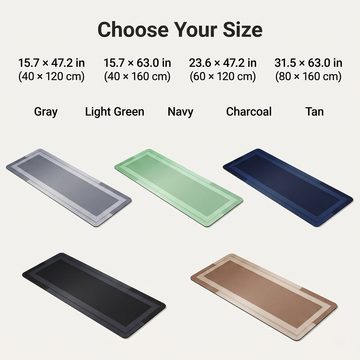 Low-Profile Bathroom Runner Mat with Rubber Backing