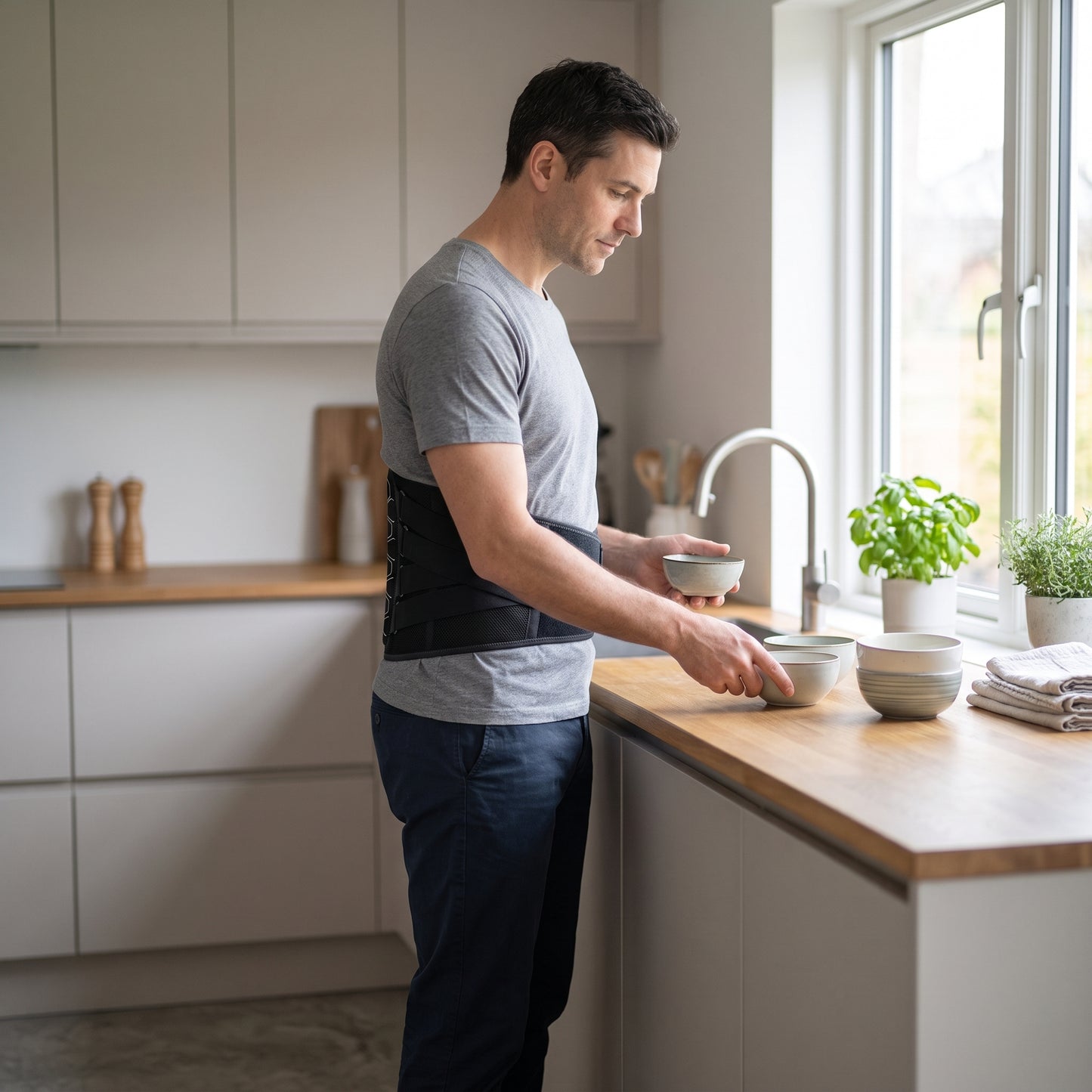 Lumbar Support Back Brace with Removable 3D Support Pad