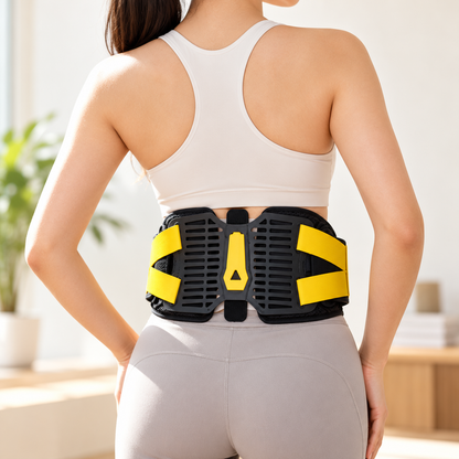 Butterfly-Plate Lumbar Support Belt with Adjustable Tension Straps