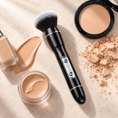 Two-Speed Rotating Electric Makeup Brush for Liquid, Cream & Powder