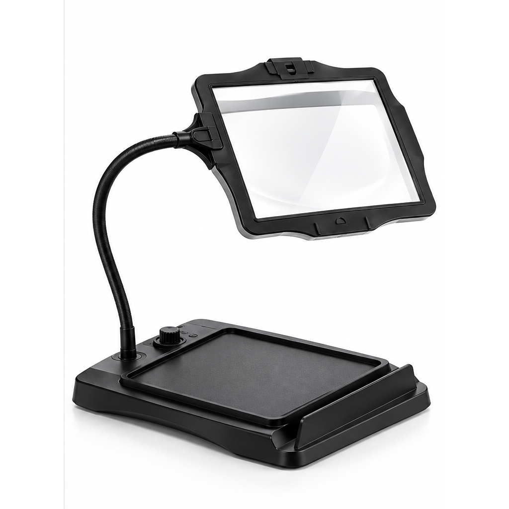 10X Full-Page LED Magnifier with 3-in-1 Flexible Stand