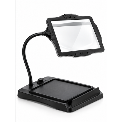 10X Full-Page LED Magnifier with 3-in-1 Flexible Stand