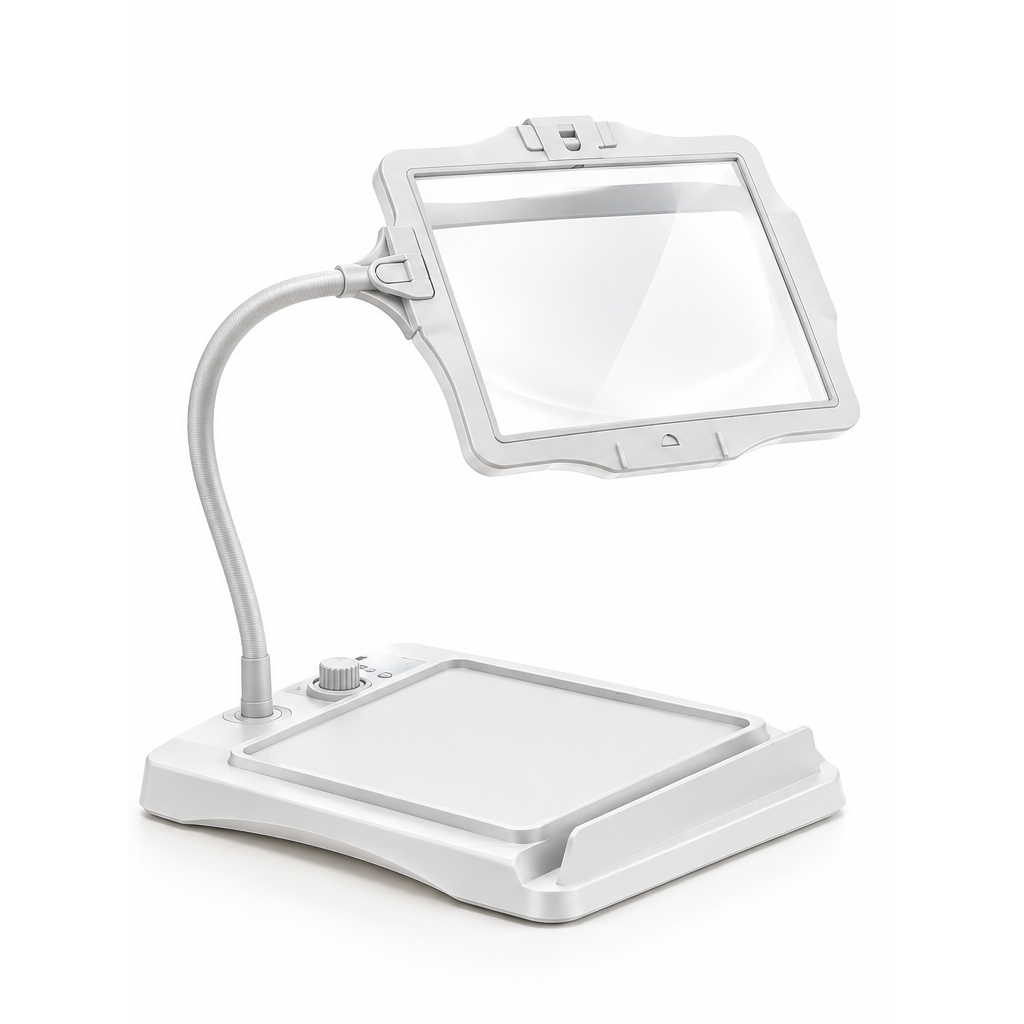 10X Full-Page LED Magnifier with 3-in-1 Flexible Stand