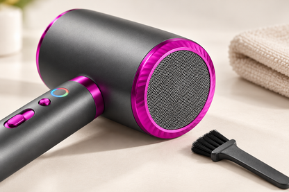 High-Speed Hair Dryer with LED Temperature Halo & Styling Attachments