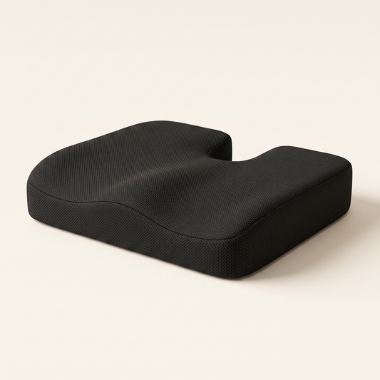 Contoured Memory Foam Seat Cushion with Breathable Mesh Cover