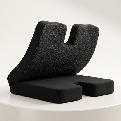 Contoured Memory Foam Seat Cushion with Breathable Mesh Cover