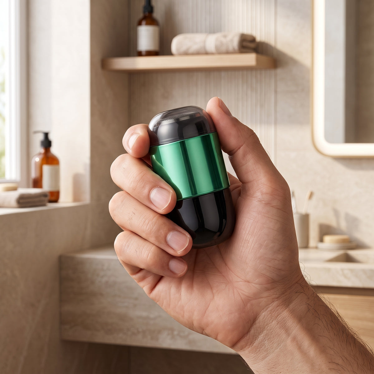 Mini Magnetic Mesh Electric Shaver with USB-C Charging