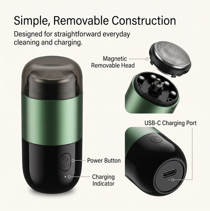 Mini Magnetic Mesh Electric Shaver with USB-C Charging
