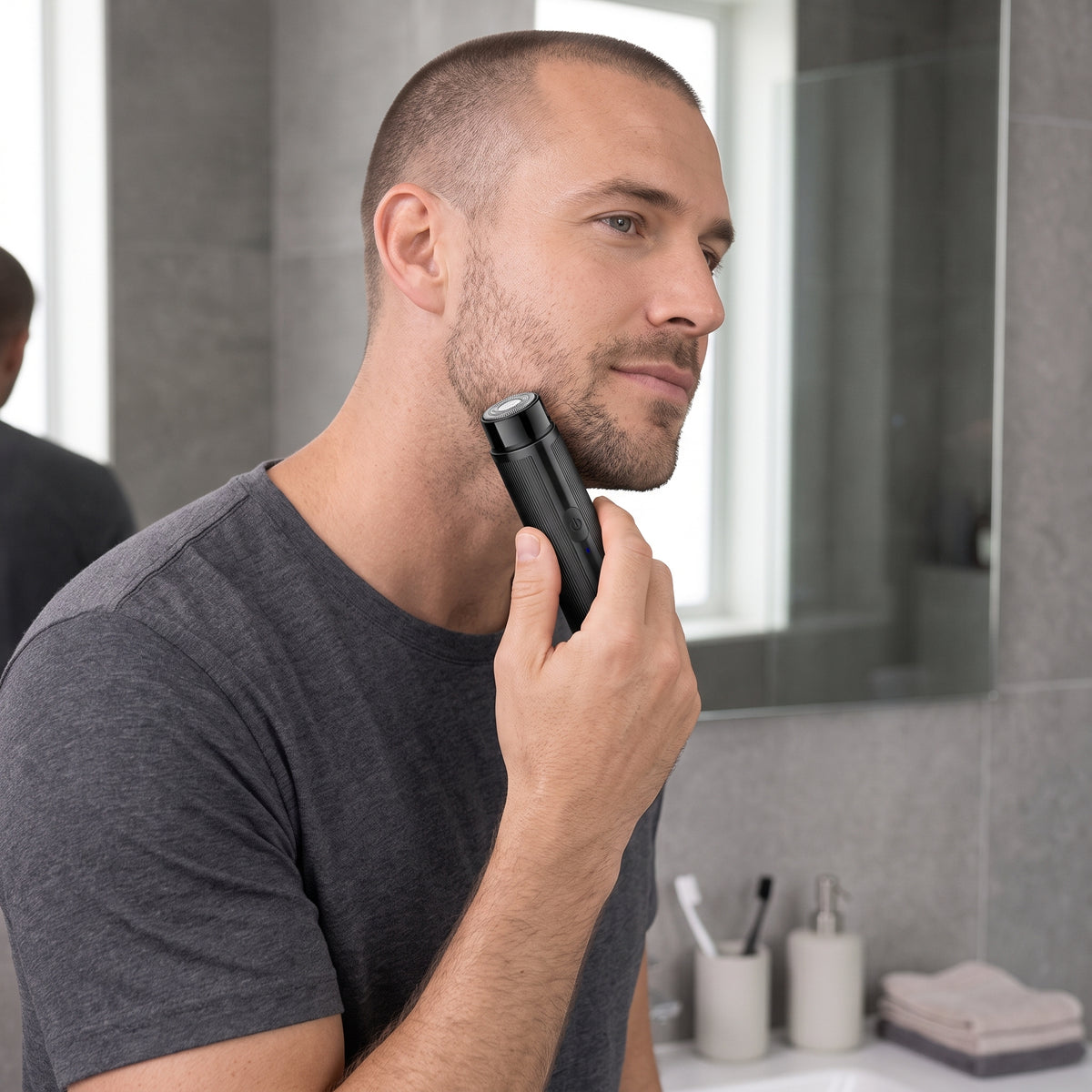 Mini Rotary Electric Shaver for Facial Hair & Travel Touch-Ups