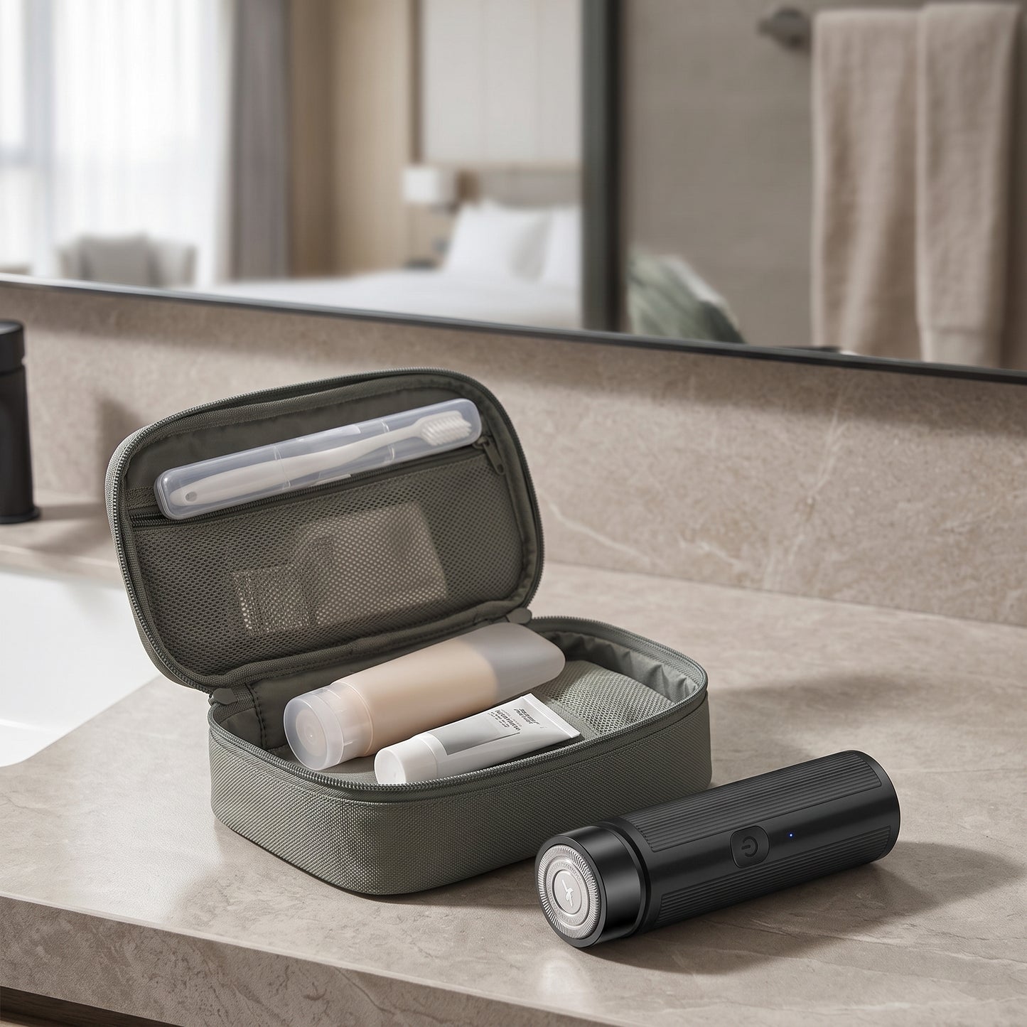 Mini Rotary Electric Shaver for Facial Hair & Travel Touch-Ups