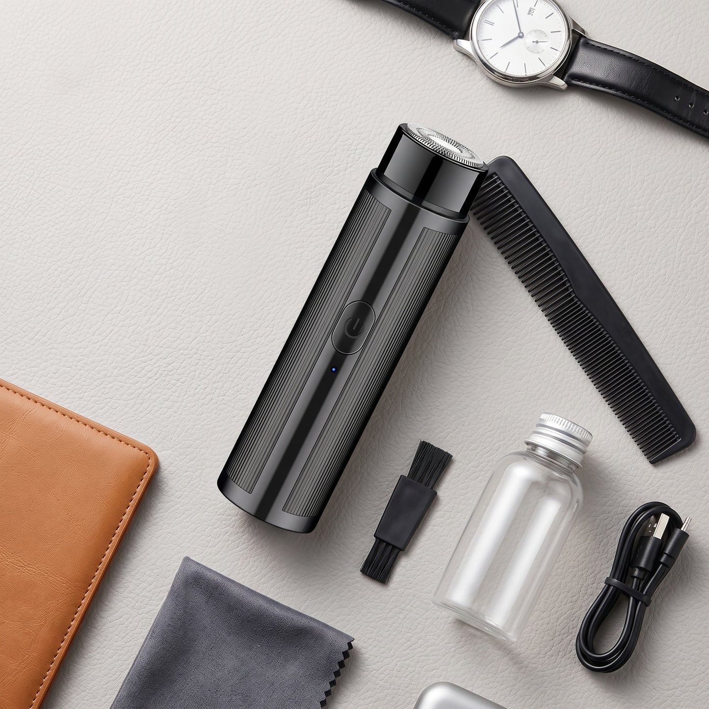 Mini Rotary Electric Shaver for Facial Hair & Travel Touch-Ups