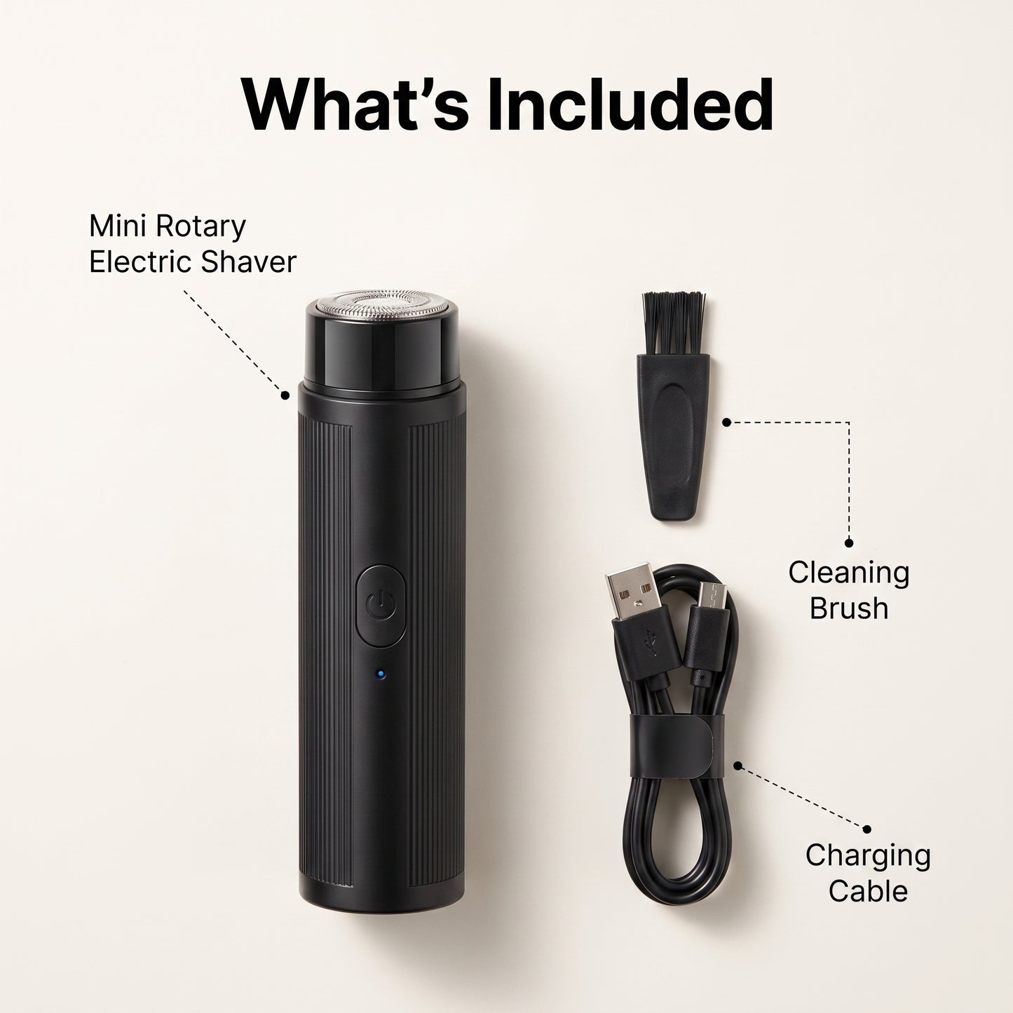 Mini Rotary Electric Shaver for Facial Hair & Travel Touch-Ups