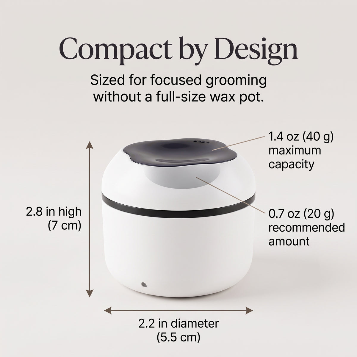Mini Silicone Bowl Wax Warmer for Face, Nose & Ear Grooming