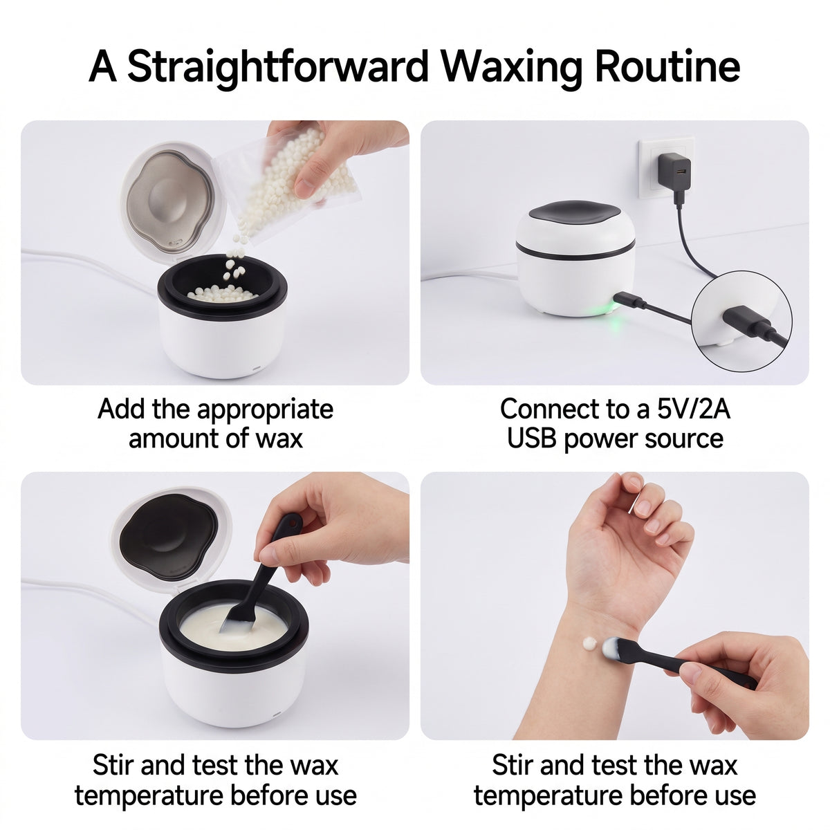 Mini Silicone Bowl Wax Warmer for Face, Nose & Ear Grooming