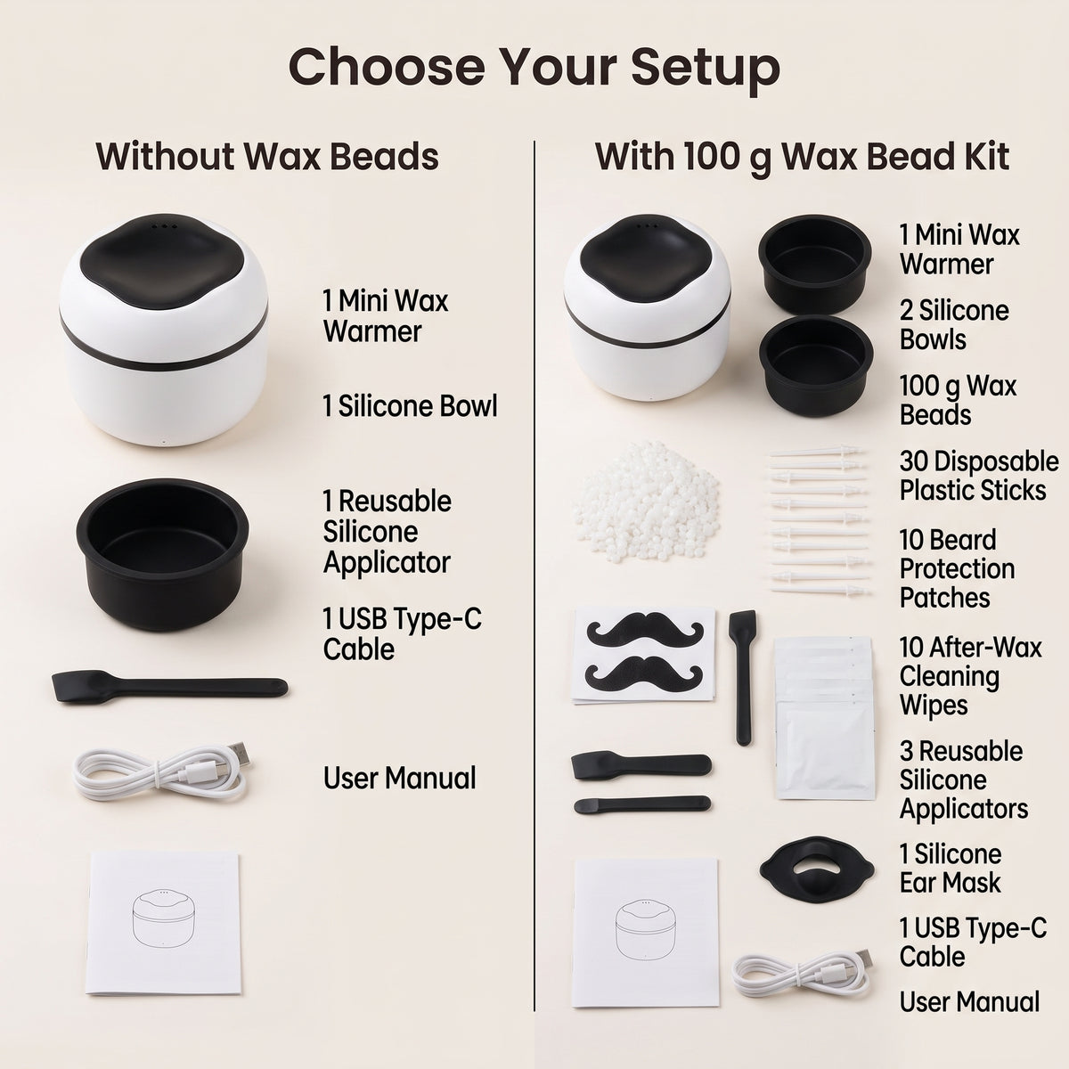 Mini Silicone Bowl Wax Warmer for Face, Nose & Ear Grooming