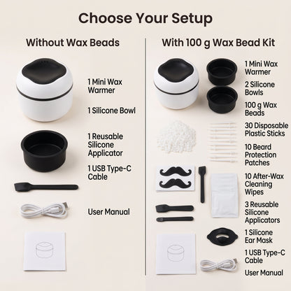 Mini Silicone Bowl Wax Warmer for Face, Nose & Ear Grooming