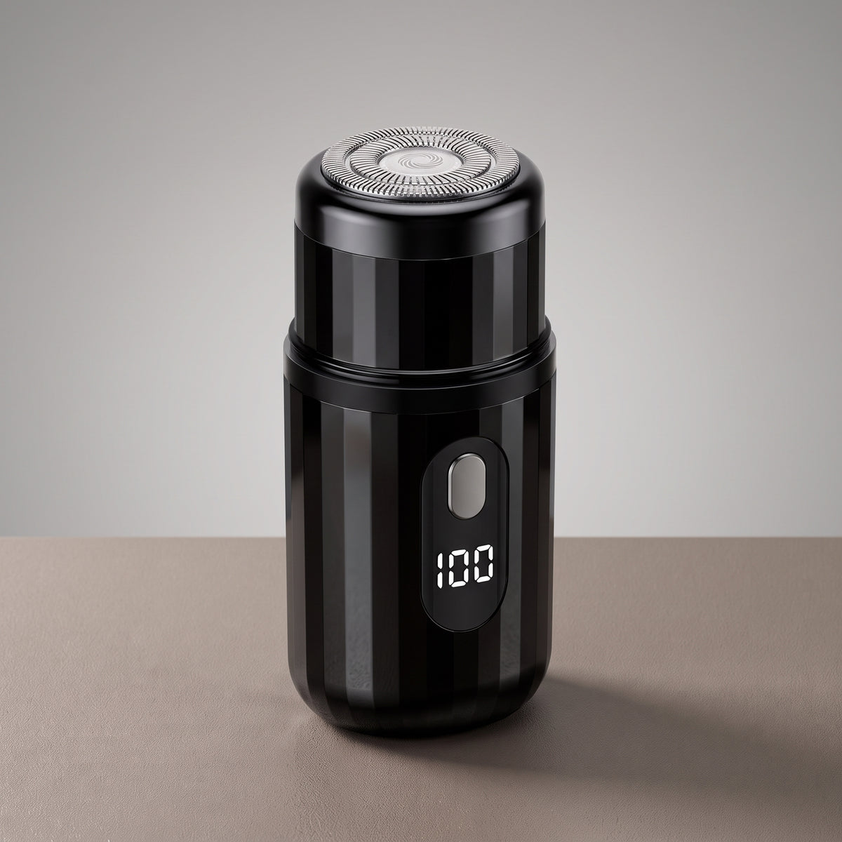Mini Three-Ring Electric Shaver with LED Battery Display