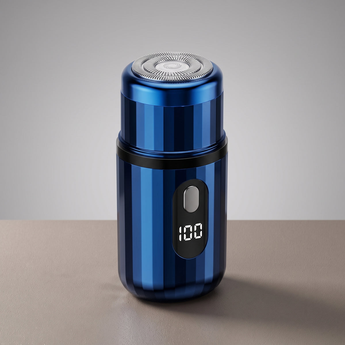 Mini Three-Ring Electric Shaver with LED Battery Display
