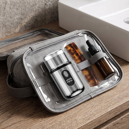 Mini Three-Ring Electric Shaver with LED Battery Display